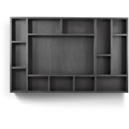TV-kastenwand Lentaro eikenhout zwart